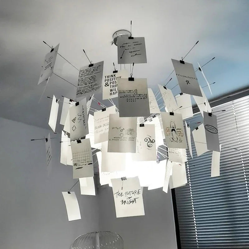 DIY Artistic Maurer Zettel Chandelier
