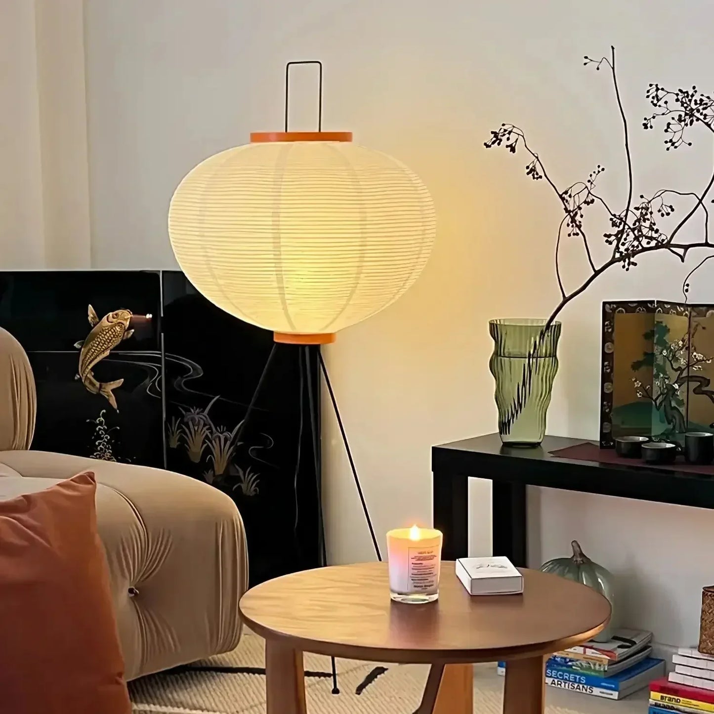 Japanese Rice Paper Floor Lamp