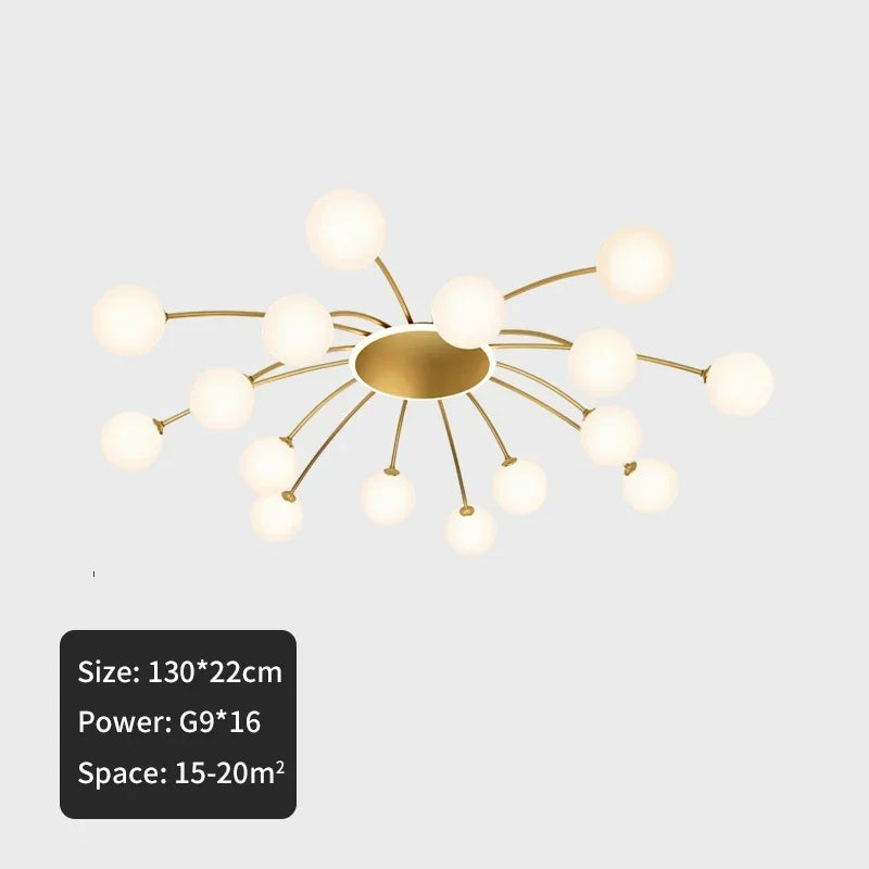 Vintage Glass Ball Ceiling Light