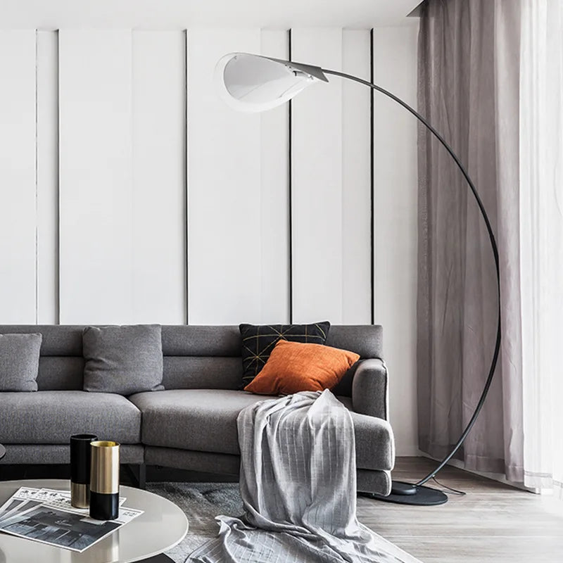 Black Parabola Floor Light