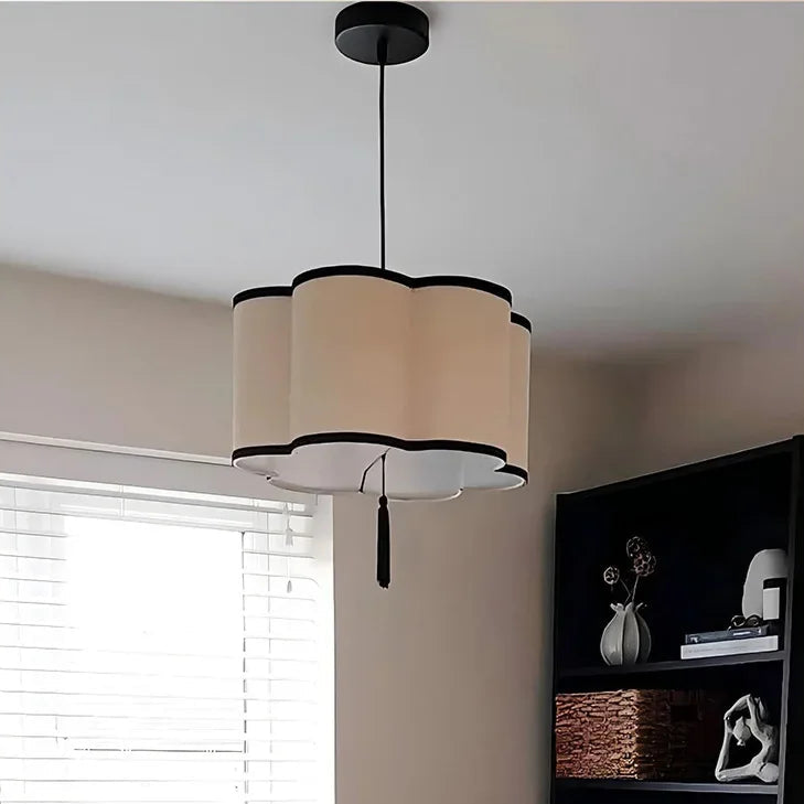 Modern Nordic Fabric White & Black Chandelier