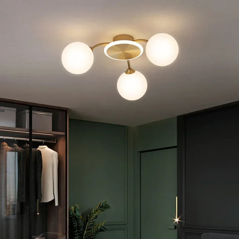 Vintage Glass Ball Ceiling Light