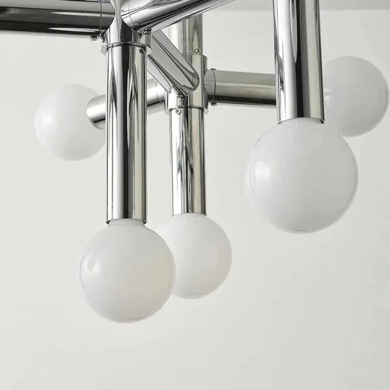 Nordic Chrome Glass Ball Ceiling Light