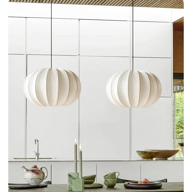 Japanese Wabi-Sabi Pleated Fabric Ceiling Lights