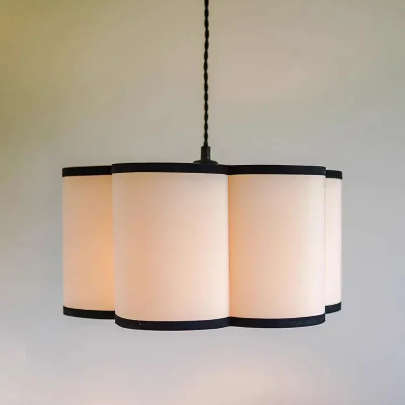 Modern Nordic Fabric White & Black Chandelier