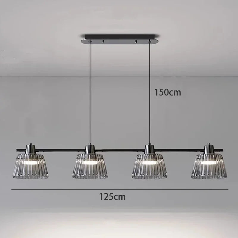 Modern Grey Glass Pendant Light
