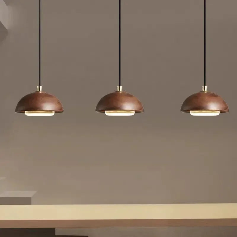 Nordic Wood Circular Pendant Light