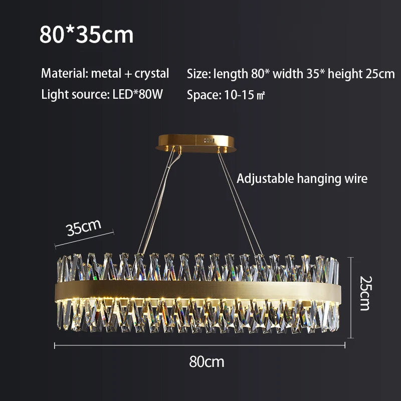 Round Crystal Lux Chandelier
