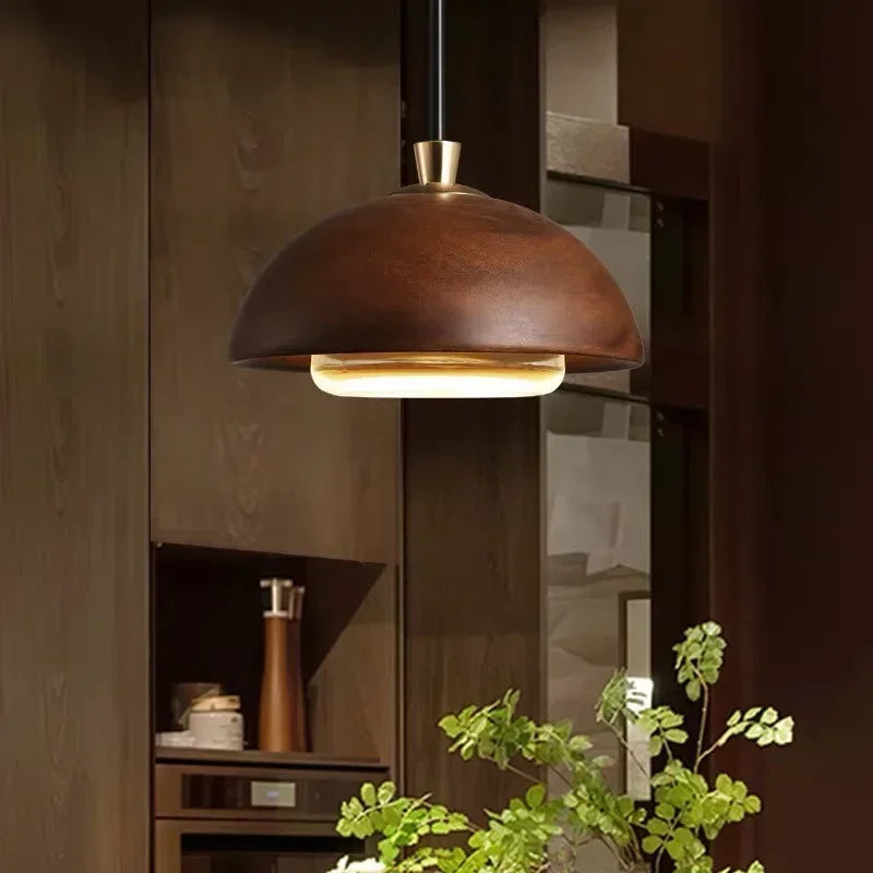 Nordic Wood Circular Pendant Light