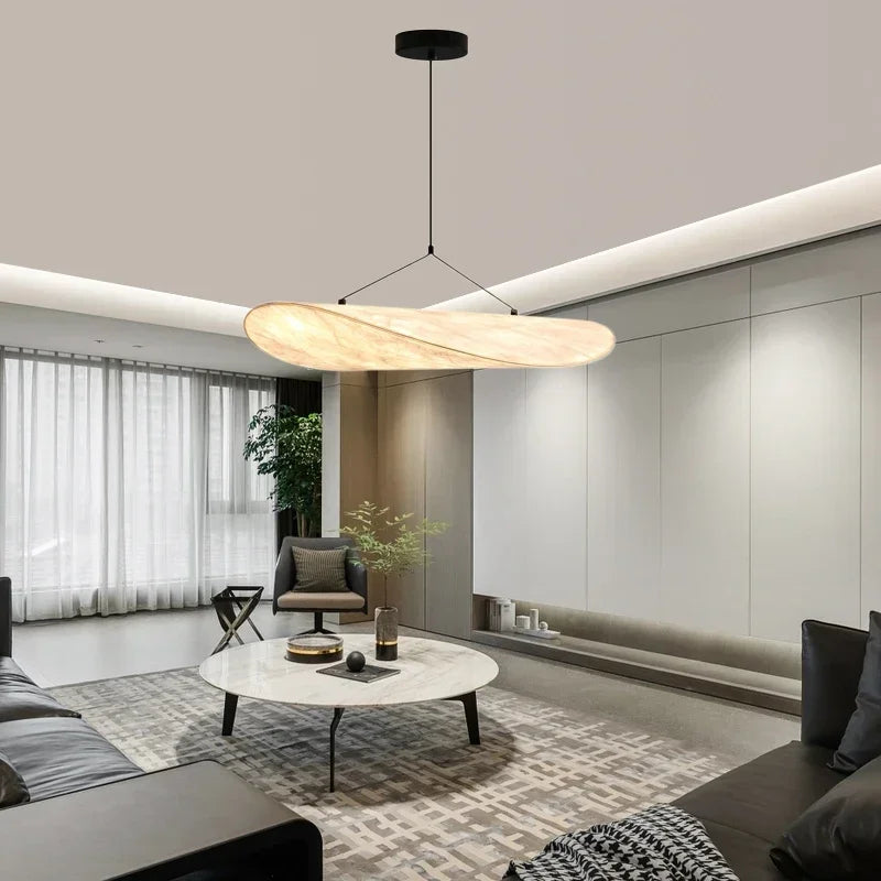 Japanese Silk Chip Chandelier