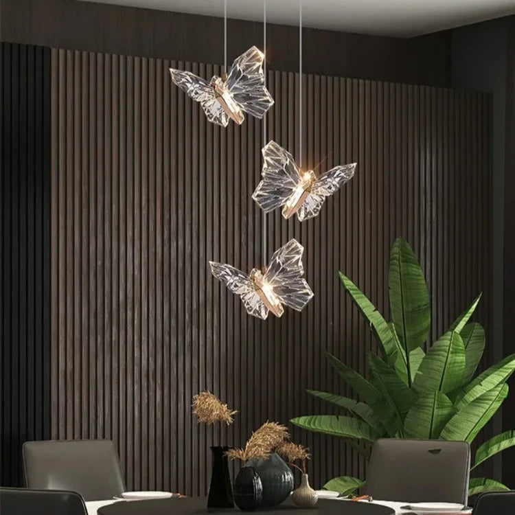 Crystal Butterfly Ceiling Lamp