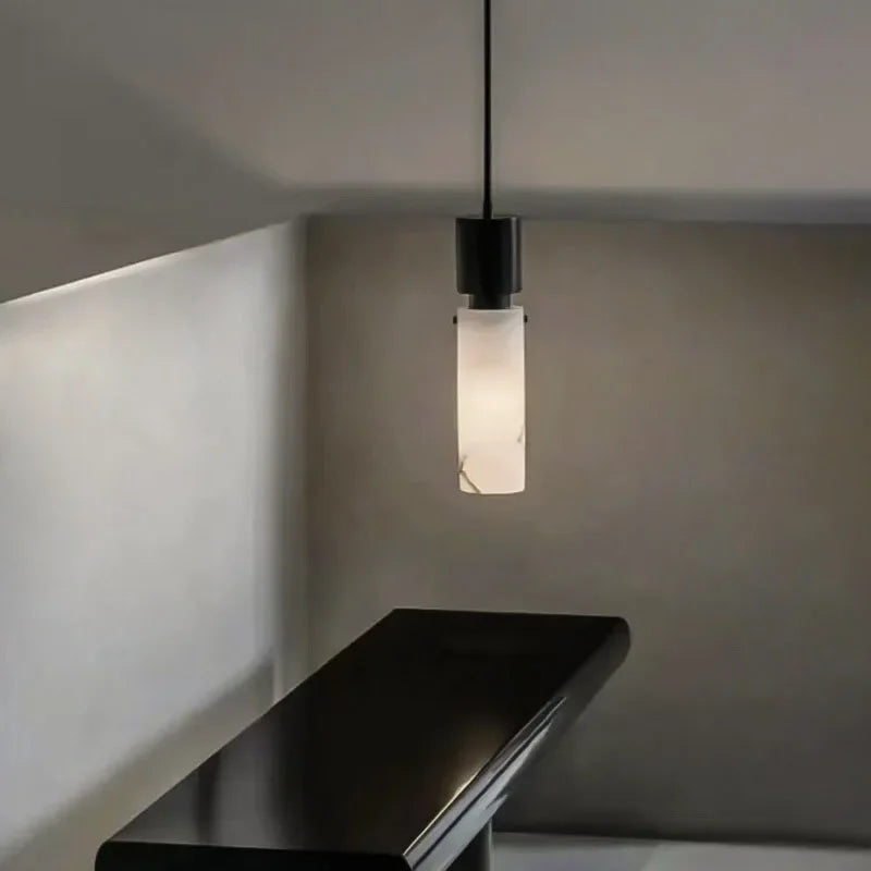 Natural Marble Brass Pendant Light