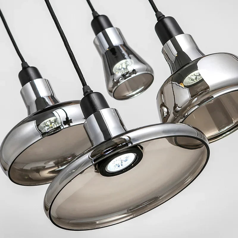 Nordic Smoke Grey Glass Pendant Lamp