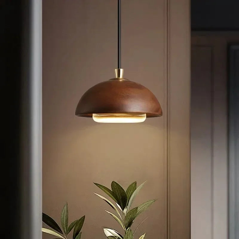Nordic Wood Circular Pendant Light