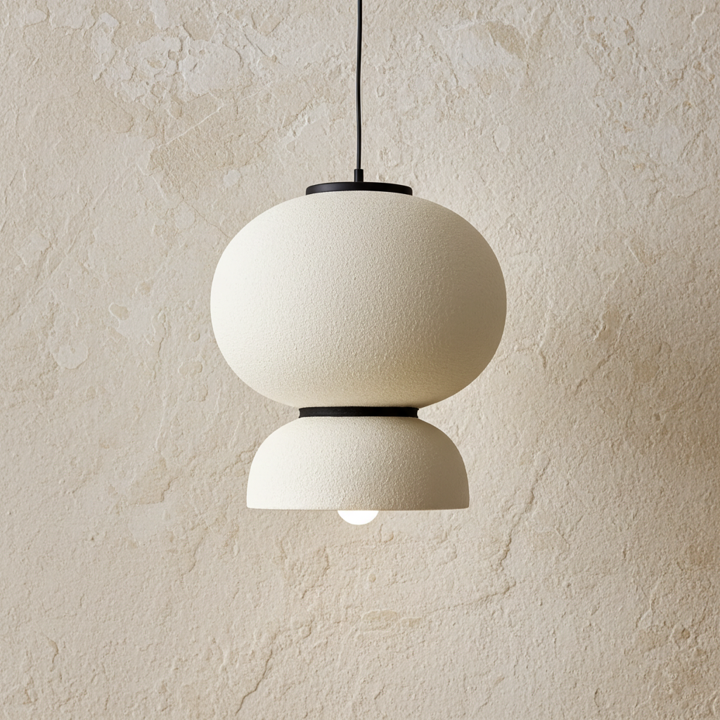 Sculpted Handmade Wabi Sabi Pendant Light