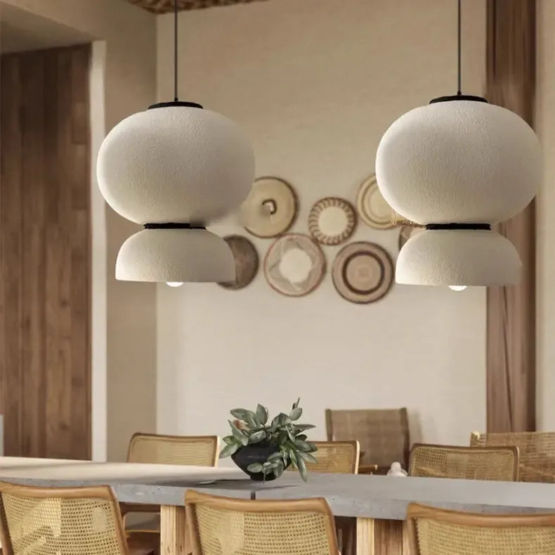 Sculpted Handmade Wabi Sabi Pendant Light