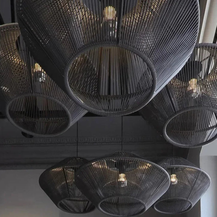 Nordic Rattan Weaving Ceiling Light