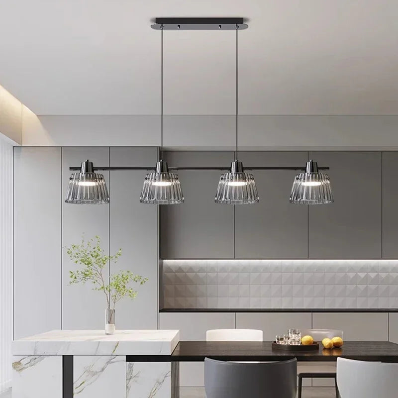 Modern Grey Glass Pendant Light