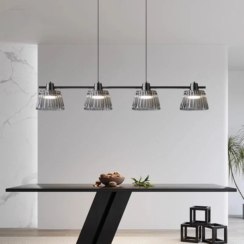 Modern Grey Glass Pendant Light