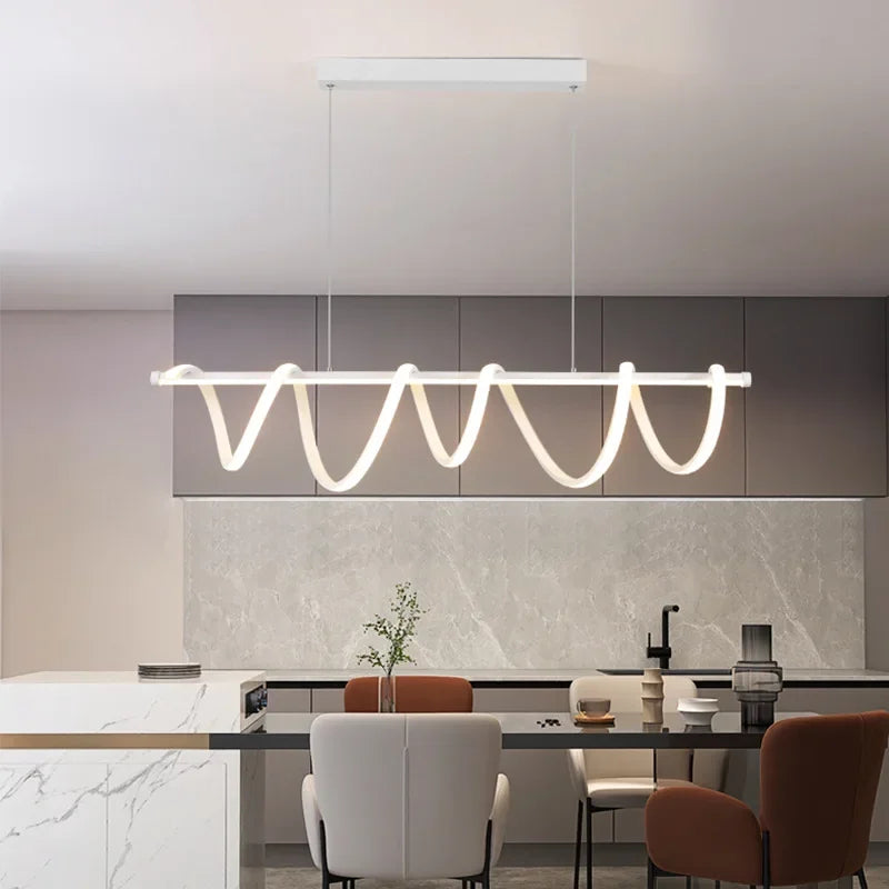 Spiral LED Minimal Chandelier