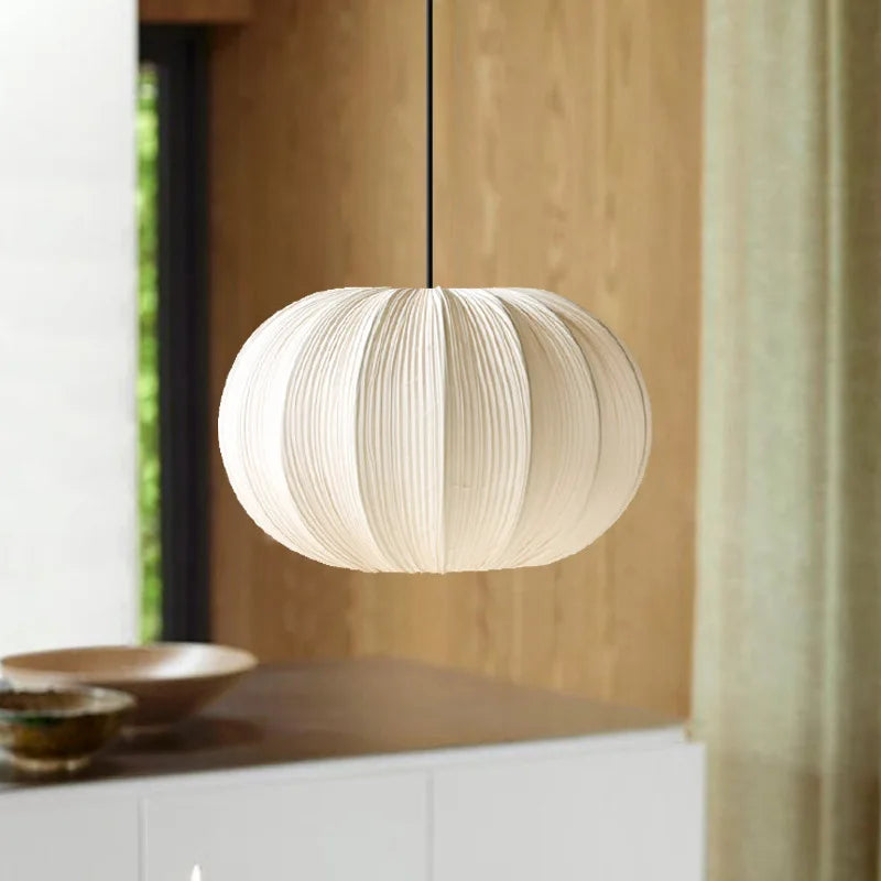 Japanese Wabi-Sabi Pleated Fabric Ceiling Lights