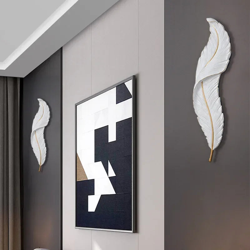 White Feather LED Wall Lamp