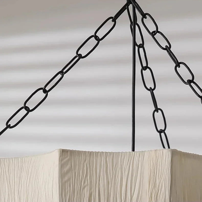 Japanese Wabi Sabi U Shape Fabric Chandelier