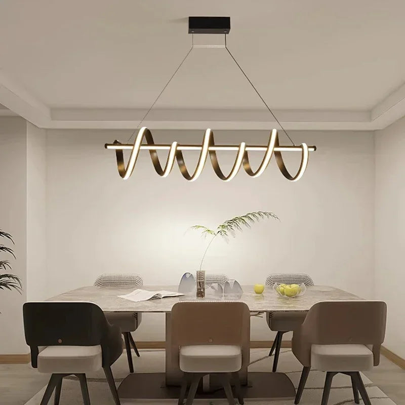 Spiral LED Minimal Chandelier