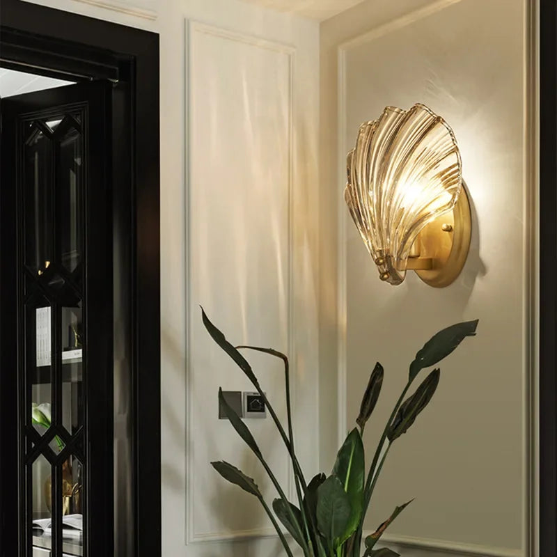 Glass Shell Modern Wall Lamp