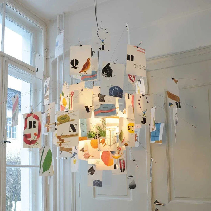 DIY Artistic Maurer Zettel Chandelier