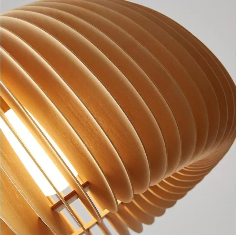 Japanese Wooden Ceiling Pendant Light