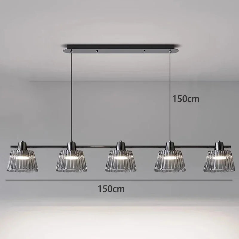 Modern Grey Glass Pendant Light