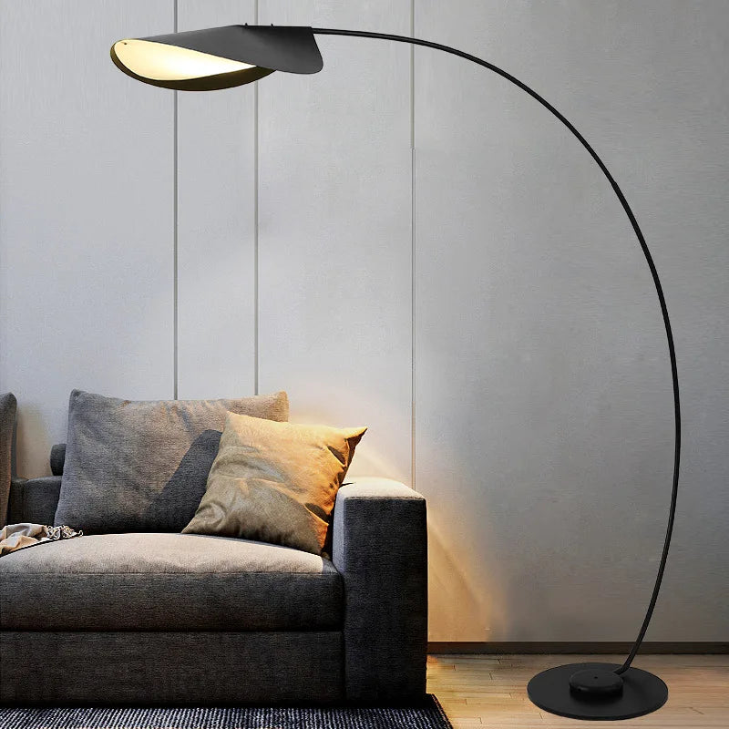 Black Parabola Floor Light