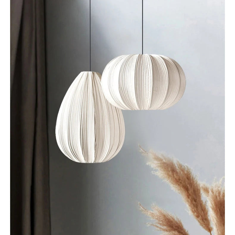 Japanese Wabi-Sabi Pleated Fabric Ceiling Lights