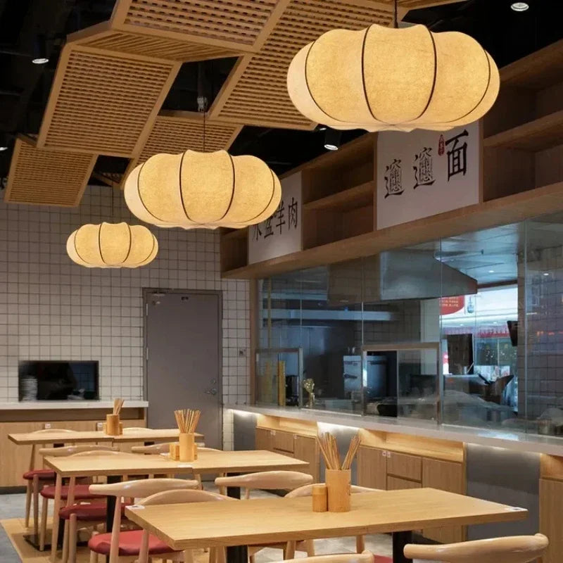 Silk Japanese Wabi-Sabi Chandelier