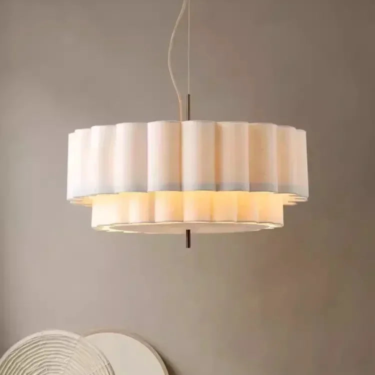 Japanese Natural Fabric Wabi Sabi Chandelier