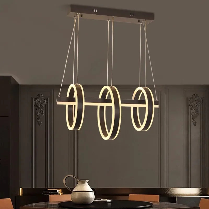 Modern Triple LED Ring Ceiling Lamp