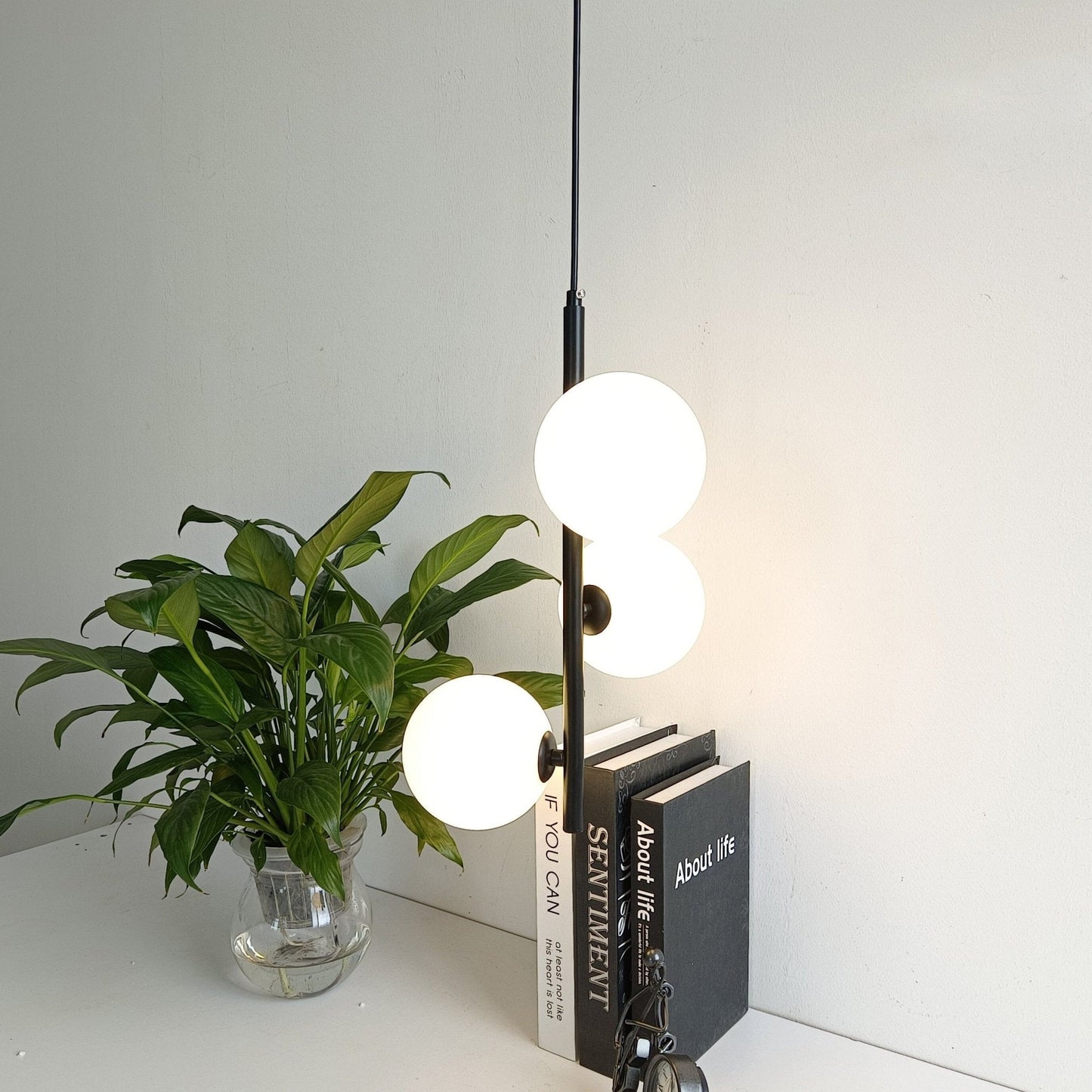 Slim Glass Pendant Light