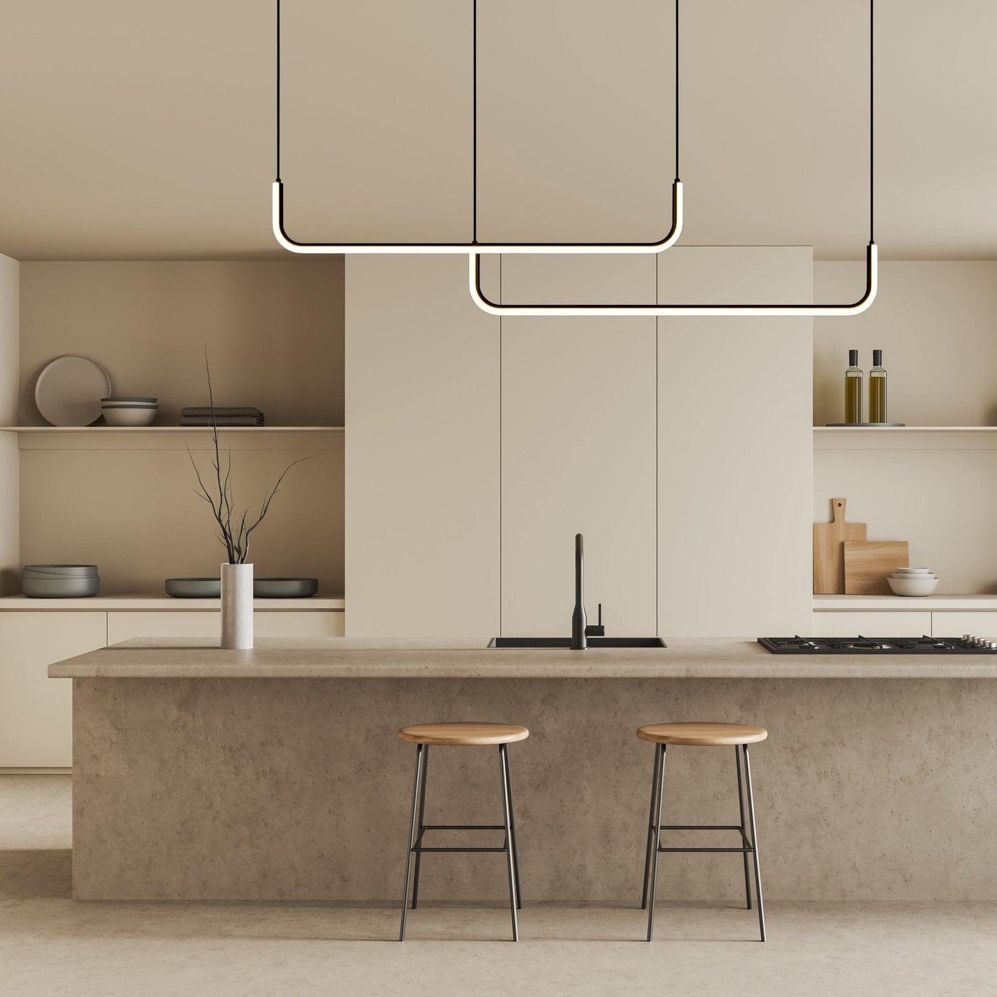 Slim LED Island Pendant Light