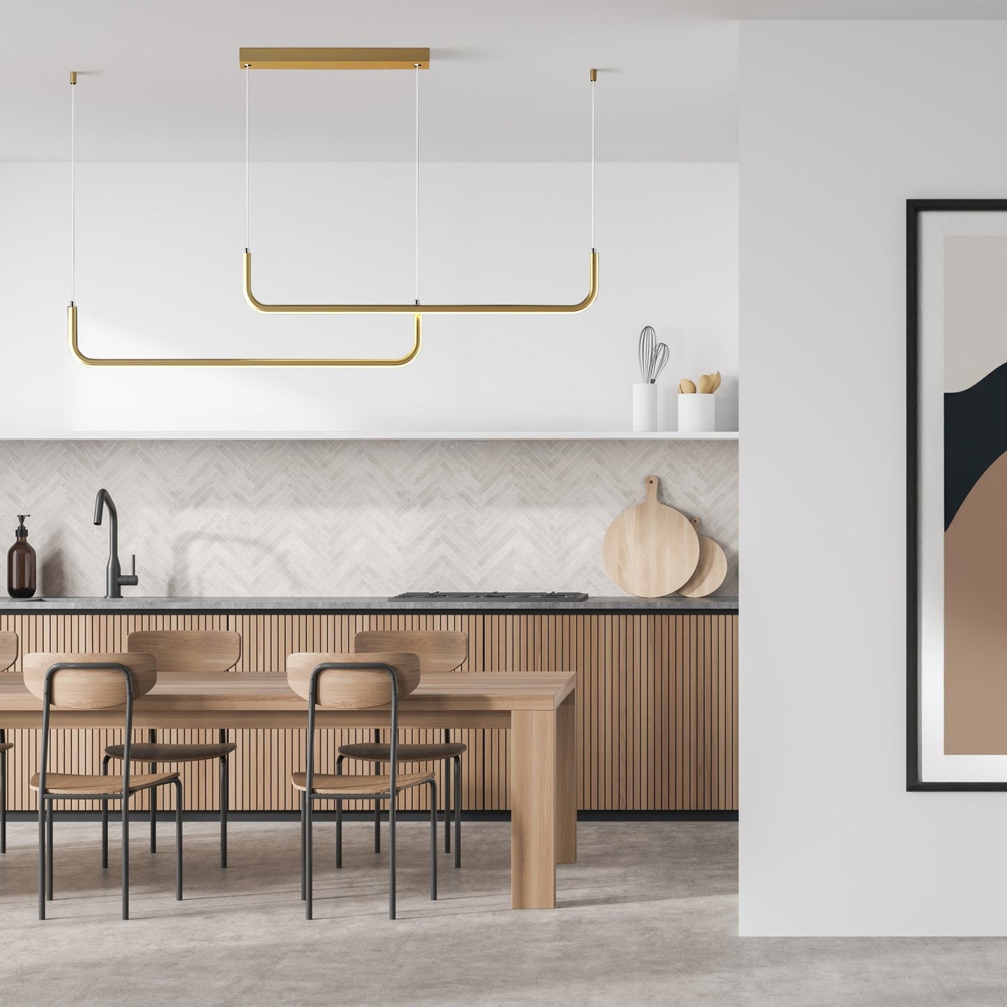 Slim LED Island Pendant Light