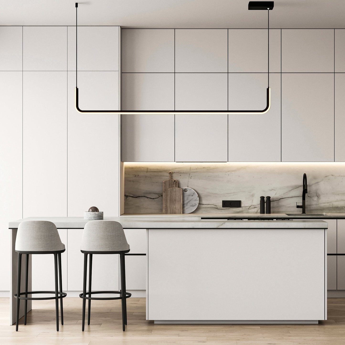 Slim LED Island Pendant Light