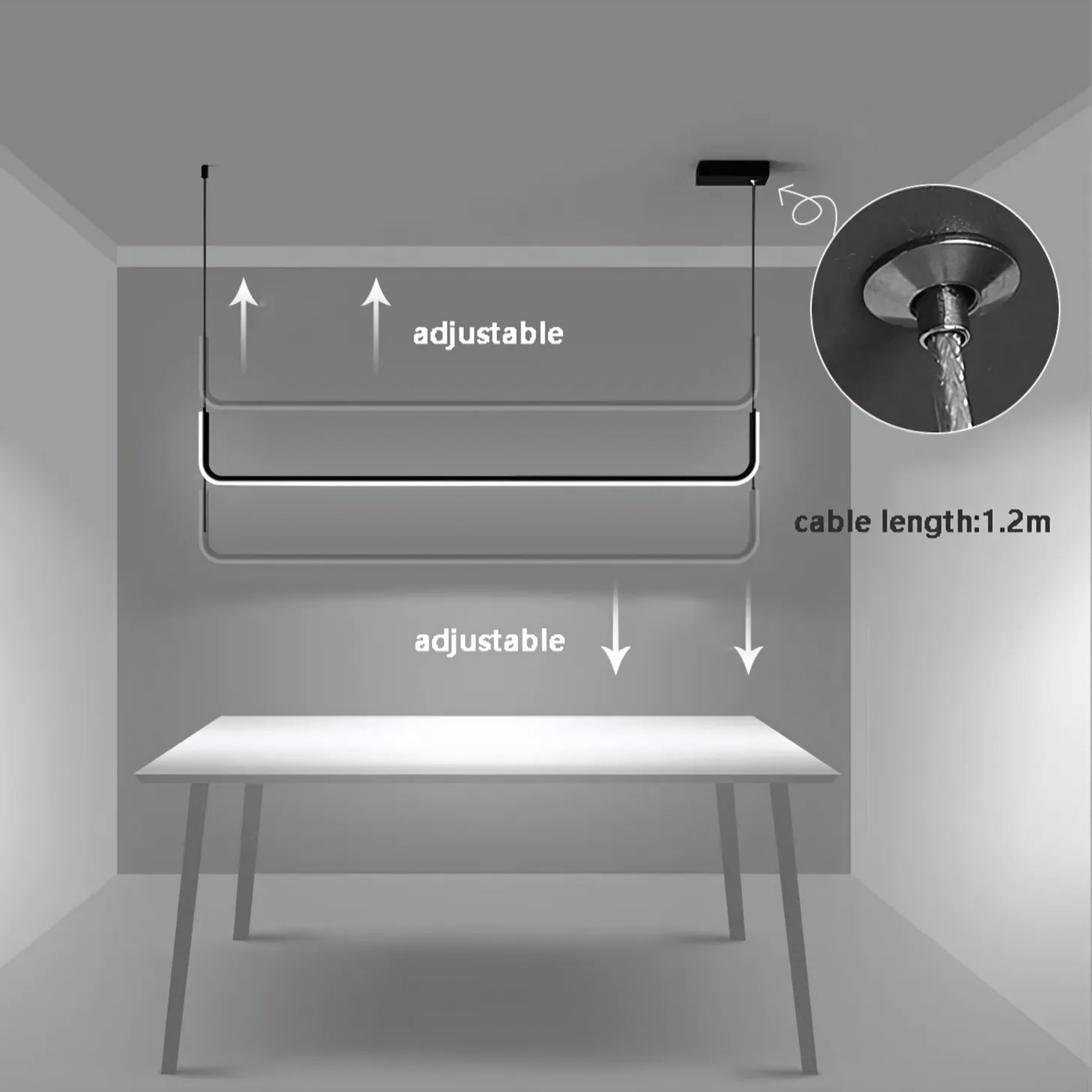 Slim LED Island Pendant Light