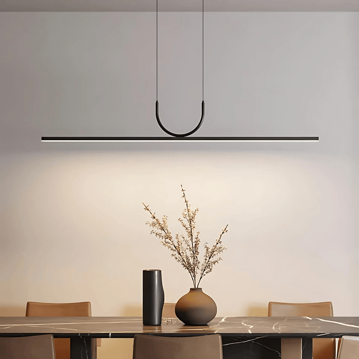 Slim Rectangular LED Pendant Light