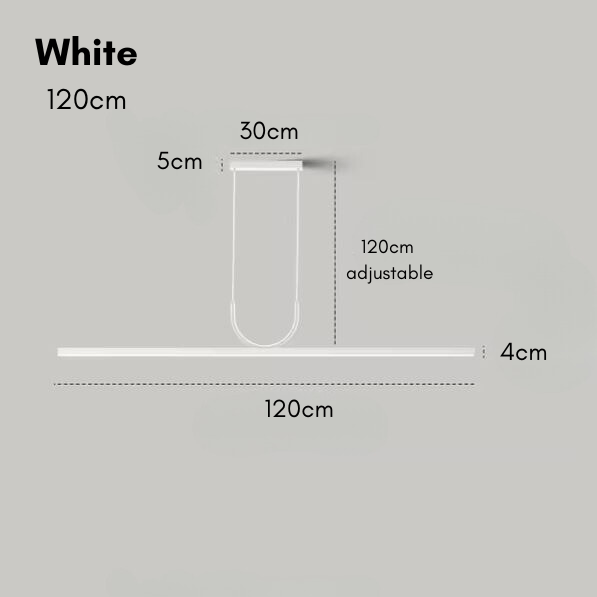 Slim Rectangular LED Pendant Light