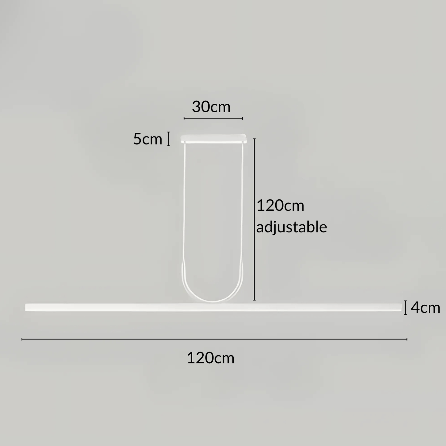 Slim Rectangular LED Pendant Light