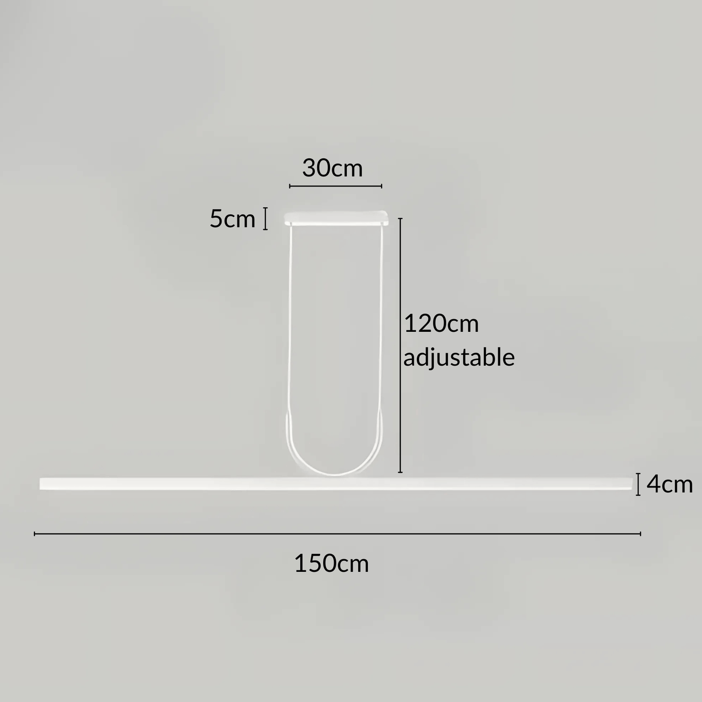 Slim Rectangular LED Pendant Light