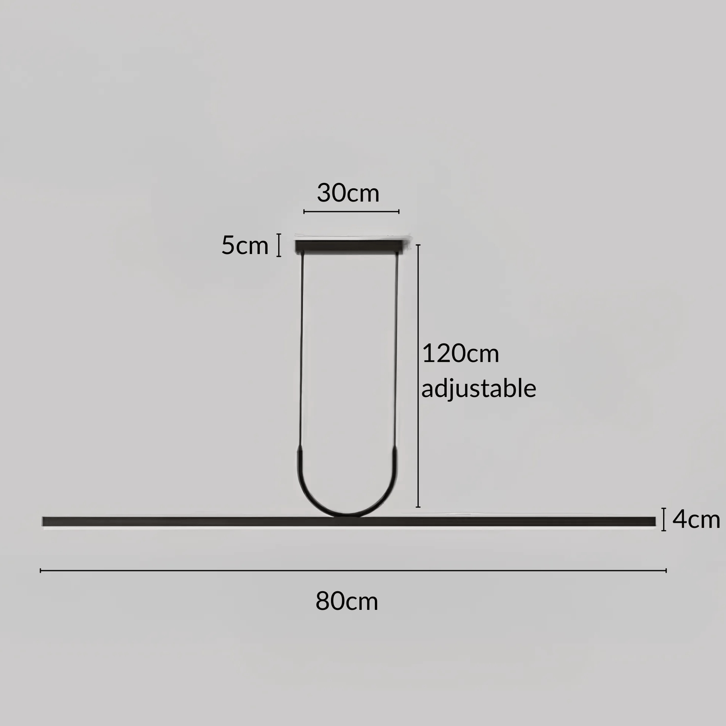 Slim Rectangular LED Pendant Light