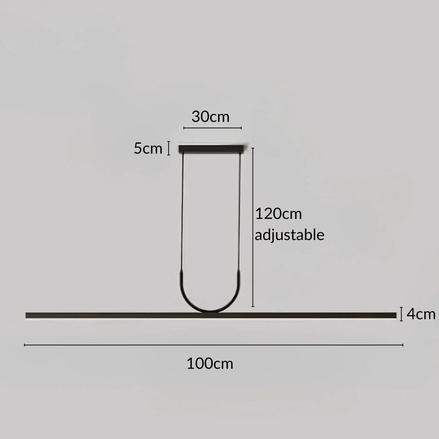 Slim Rectangular LED Pendant Light