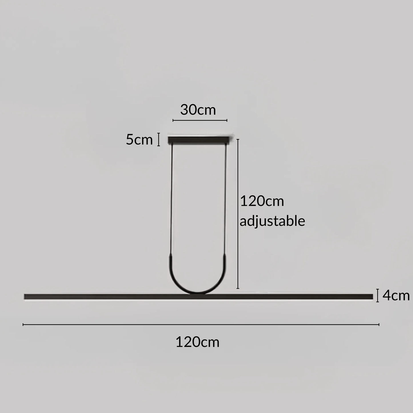 Slim Rectangular LED Pendant Light
