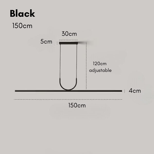 Slim Rectangular LED Pendant Light